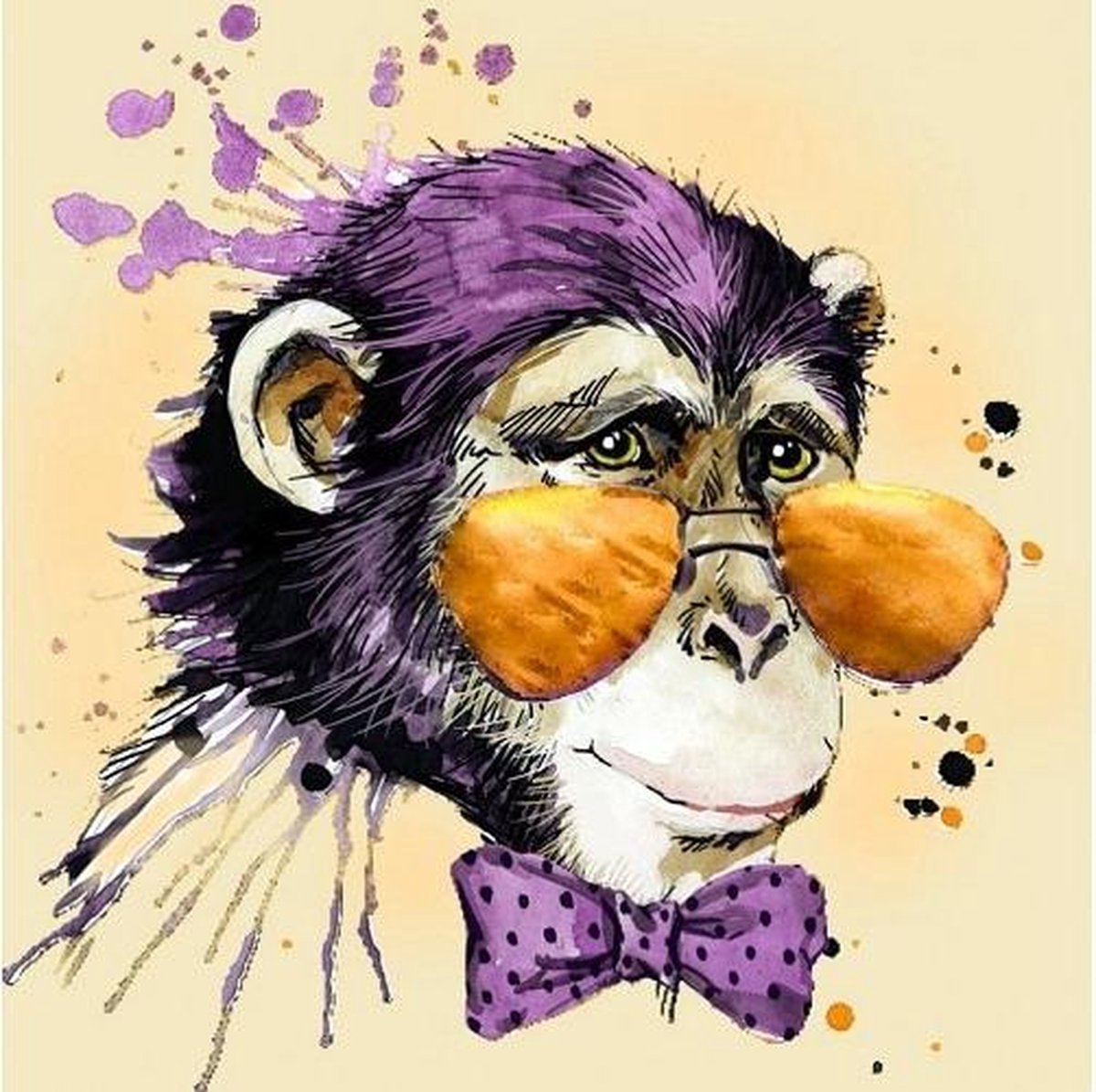 Mr. Monkey Dart Diamond Painting